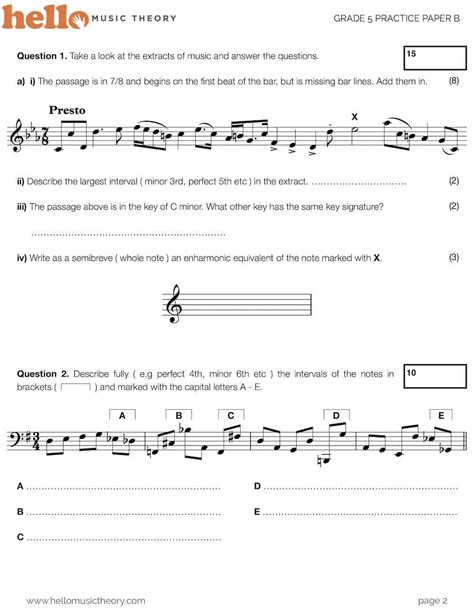 Music Theory Practice Papers 2018, ABRSM Grade 5